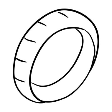 Armlet fashion accessory, hand drawn icon of bracelet vector style 