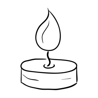Spa candles vector in hand drawn design 