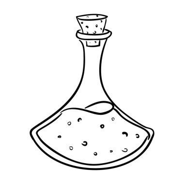 Chemistry concept, doodle icon of magic potion  