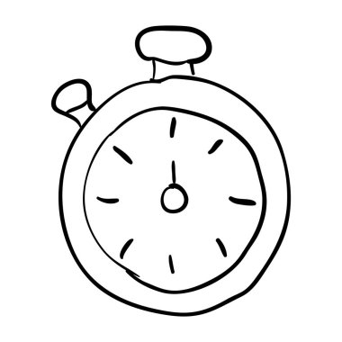 Hand drawn rounded vector of stopwatch icon