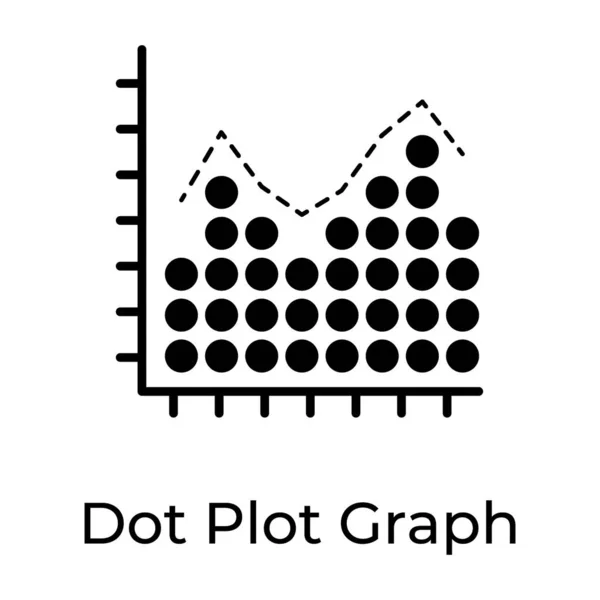 Dot Plot Grafiek Beste Voor Zakelijk Gebruik — Stockvector