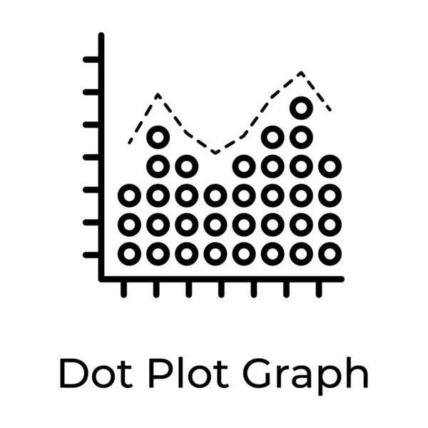 Dot Plot Grafiek Beste Voor Zakelijk Gebruik — Stockvector