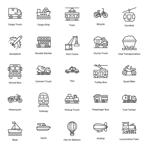 Compacttransport Line Vectors Pack — Image vectorielle