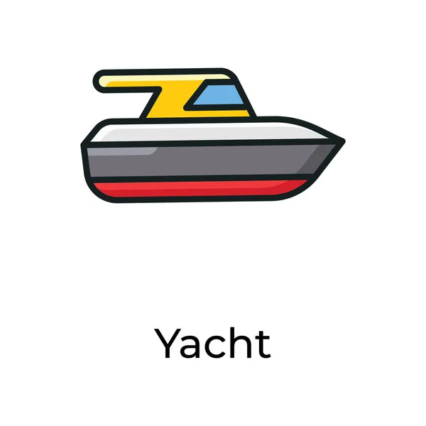 Yacht Icon Watersports Vector Design — ストックベクタ