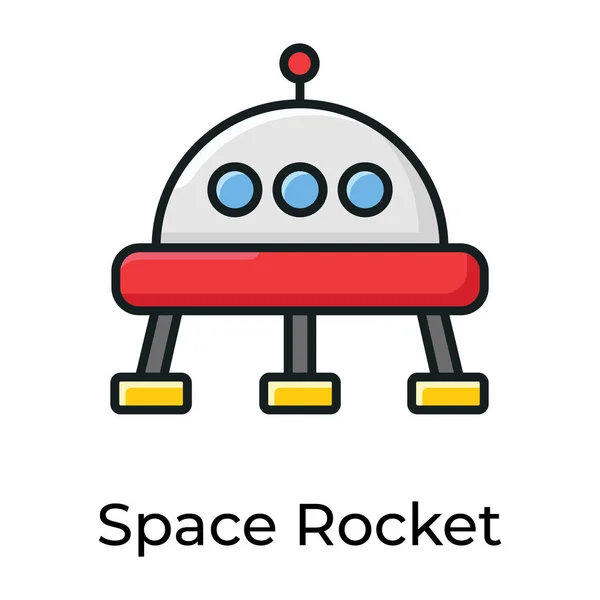 Spaceship Icon Design Space Shuttle — Stock Vector