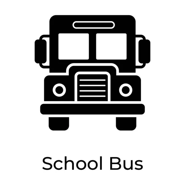 Scuolabus Posseduto Affittato Assunto Gestito Una Scuola Solido Ictus Modificabile — Vettoriale Stock