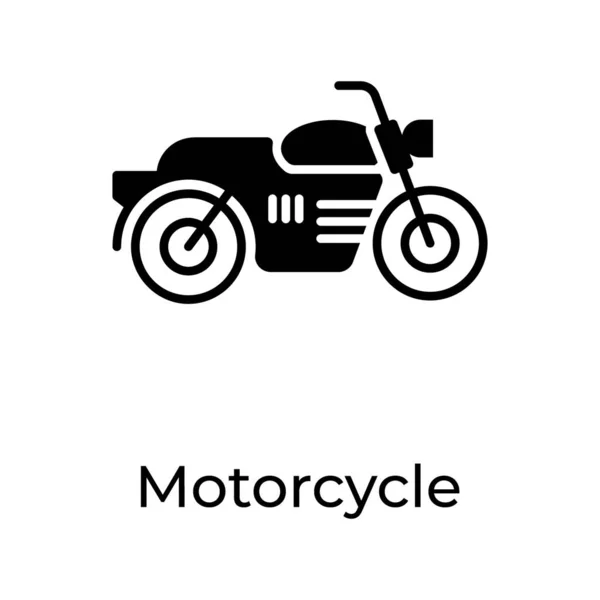 Motorkerékpár Szilárd Szerkeszthető Vektor Robogó Koncepció — Stock Vector