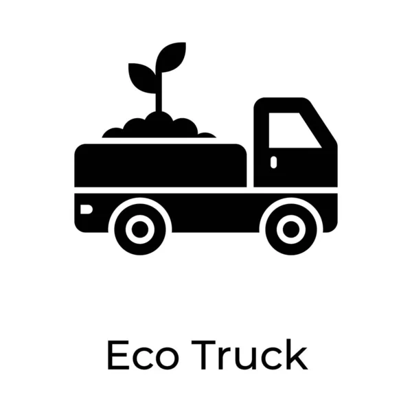 Eco Camión Camión Planta Mejor Para Seguridad Del Medio Ambiente — Vector de stock