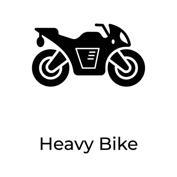 Motocicleta Vetor Editável Sólido Bicicleta Pesada Melhor Para Corrida Bicicleta — Vetor de Stock