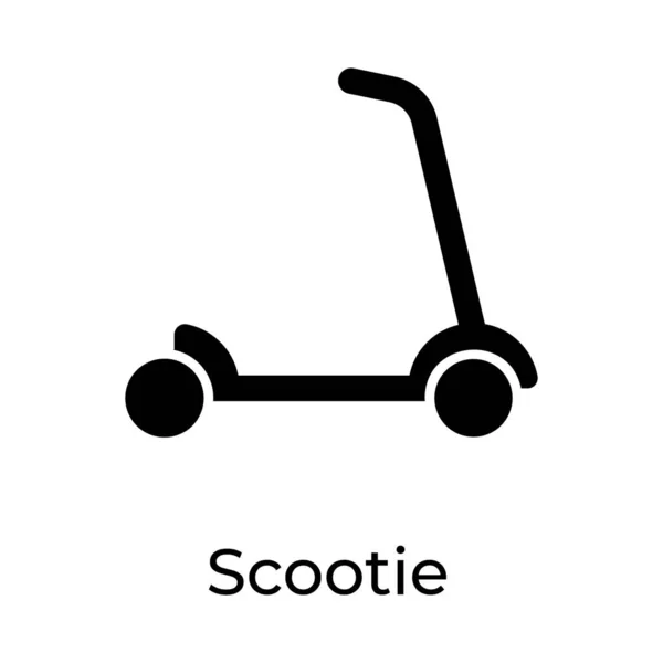 Manual Scootie Icon Solid Editable Vector Design — ストックベクタ