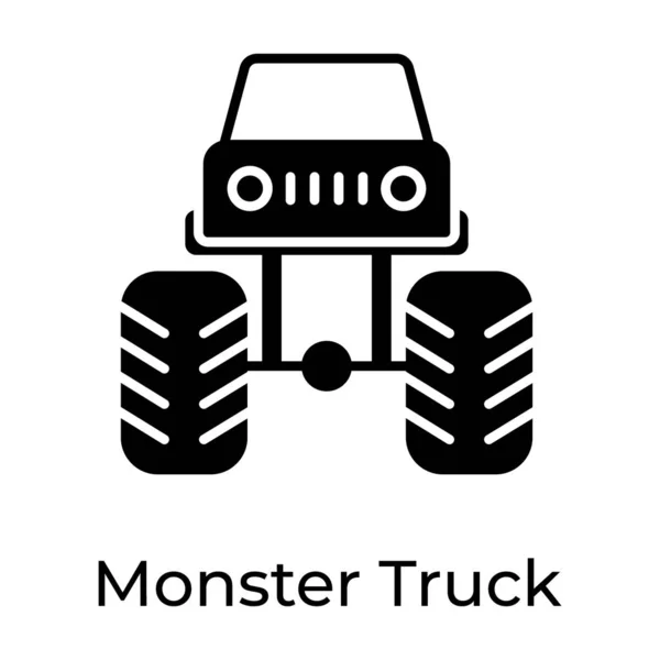 Camión Especializado Con Una Suspensión Servicio Pesado Monster Truck Diseño — Archivo Imágenes Vectoriales