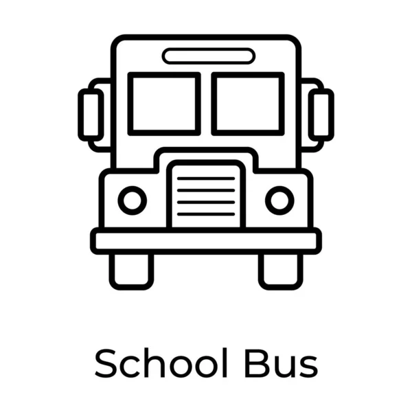 Σχολικό Λεωφορείο Που Ανήκει Μισθώνεται Συμβάλλεται Λειτουργεί Από Σχολείο Γραμμή — Διανυσματικό Αρχείο