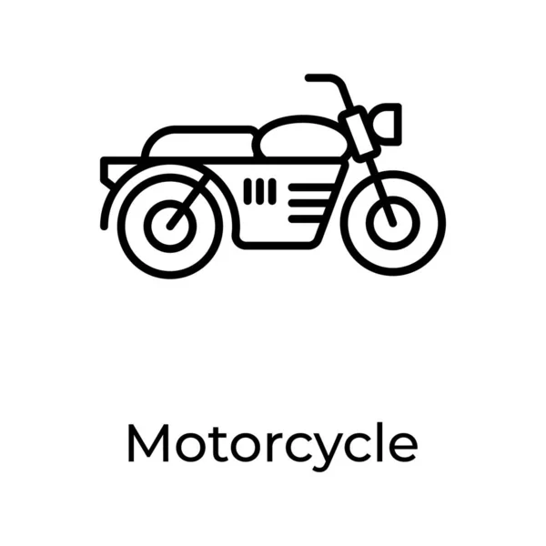 Motorcykel Linje Redigerbar Vektor Scooter Koncept — Stock vektor
