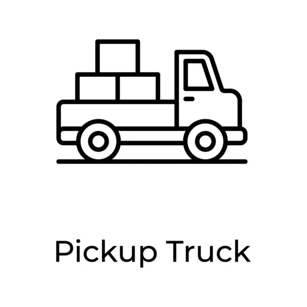 Ein Logistik Lkw Auch Als Pickup Truck Bekannt — Stockvektor