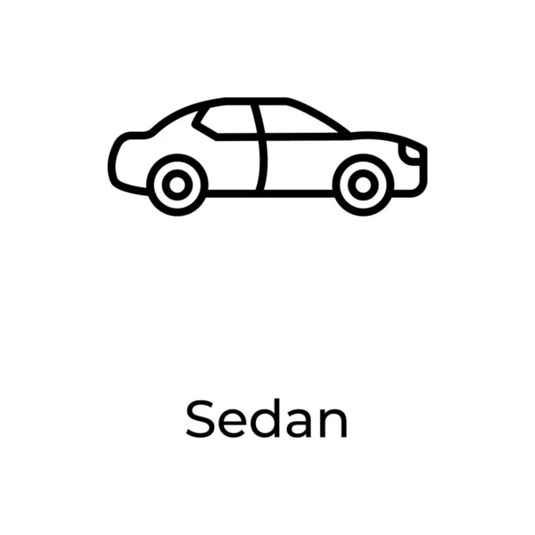 Sedan Car Icon Trendy Line Style — ストックベクタ