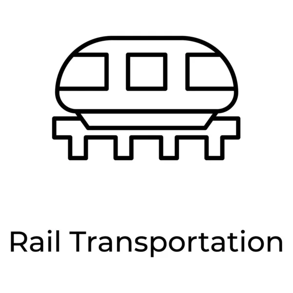 铁路交通图标时尚线条风格 — 图库矢量图片