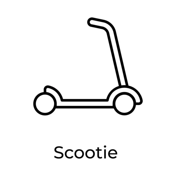 Manual Scootie Icon Line Editable Vector Design — ストックベクタ