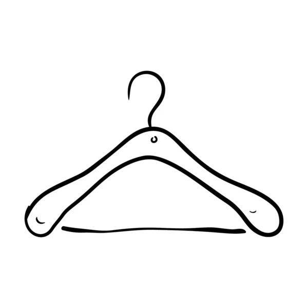 Doek Hangend Stang Hanger Icoon Doodle Ontwerp — Stockvector