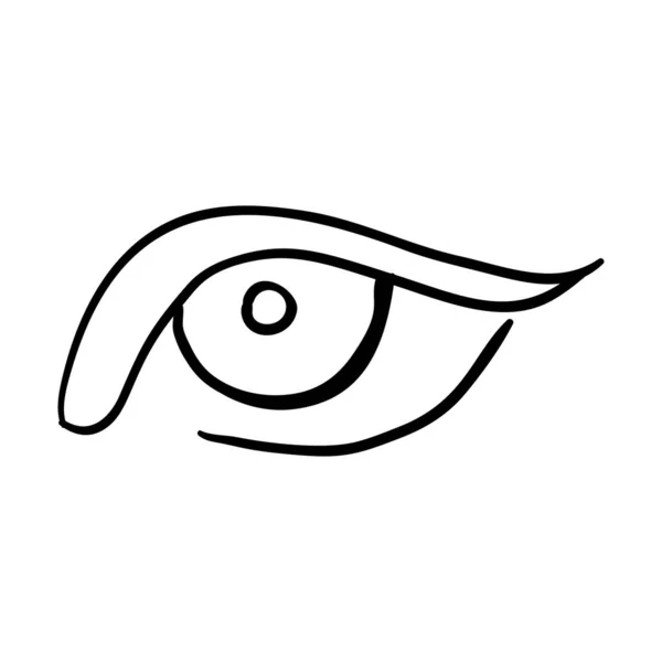 Icono Dibujado Mano Del Diseño Del Vector Maquillaje Ocular — Vector de stock