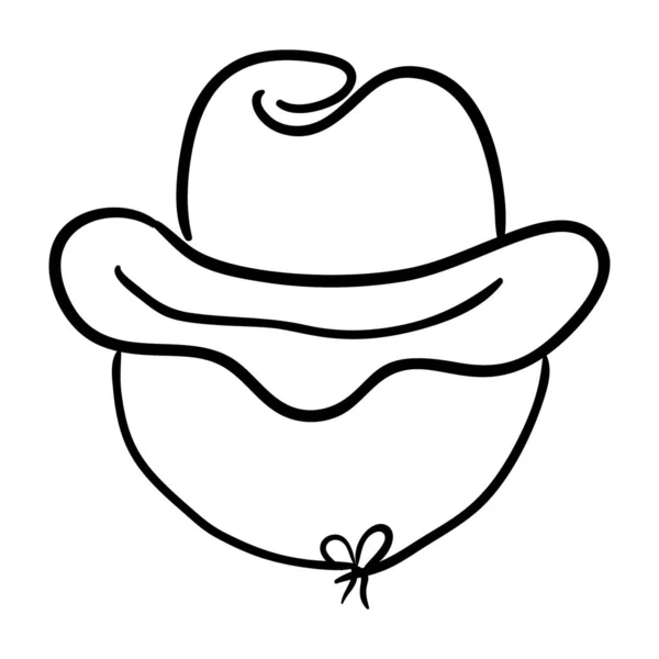 Hunting Headcap Floppy Hat Icon Doodle Design Vector — Stockový vektor