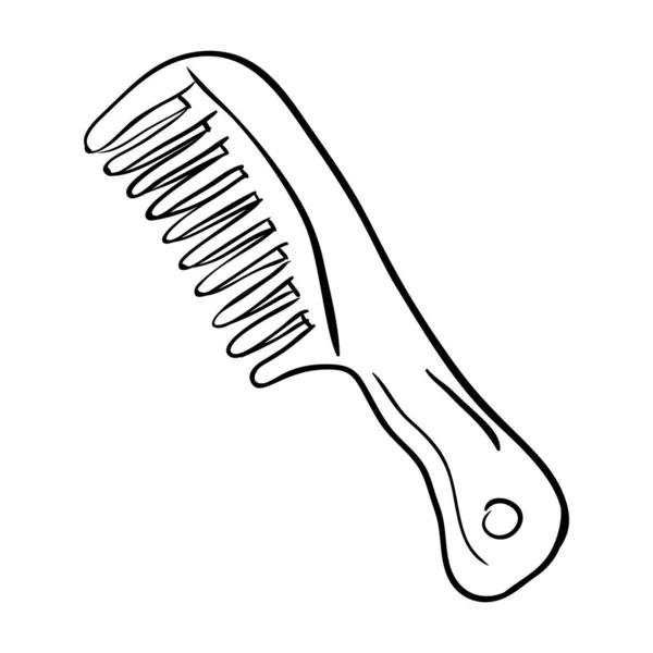 Comb Ikon Design Handritad Vektor — Stock vektor