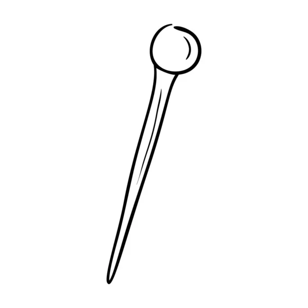Styling Fixam Acessório Ícone Doodle Design Vetor Stickpin —  Vetores de Stock