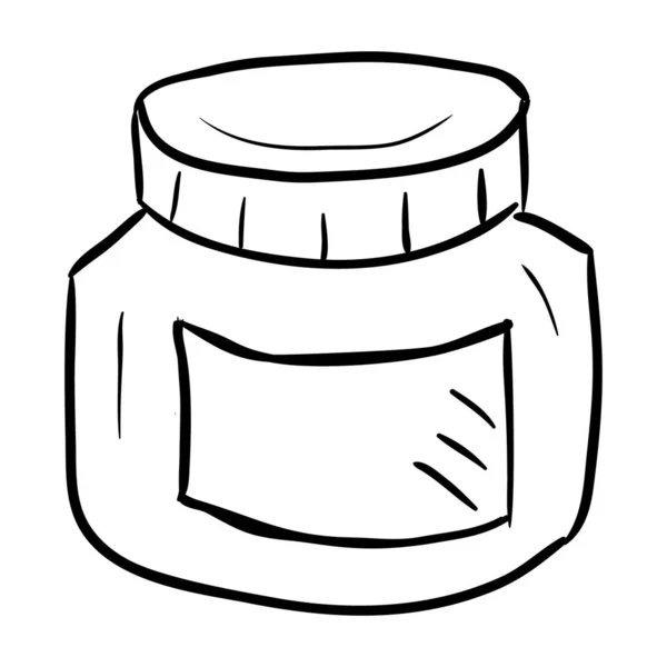 Beauty Product Doodle Icon Cream Jar Vector Design — Stock vektor