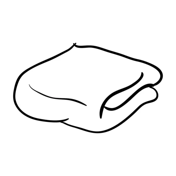 Spa Towel Hand Drawn Icon Vector — Stock vektor