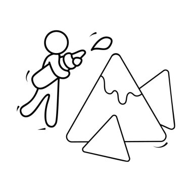 Ketçaplı kızarmış sandviçin satır vektör simgesi 