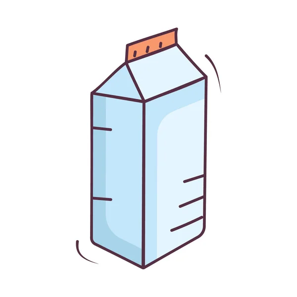 テトラパックのミルクアイコン フラットベクトルデザイン — ストックベクタ