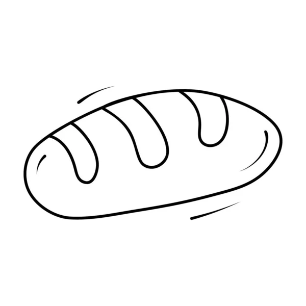 Symbol Für Brot Fettem Stil Auf Isoliertem Weißem Hintergrund — Stockvektor