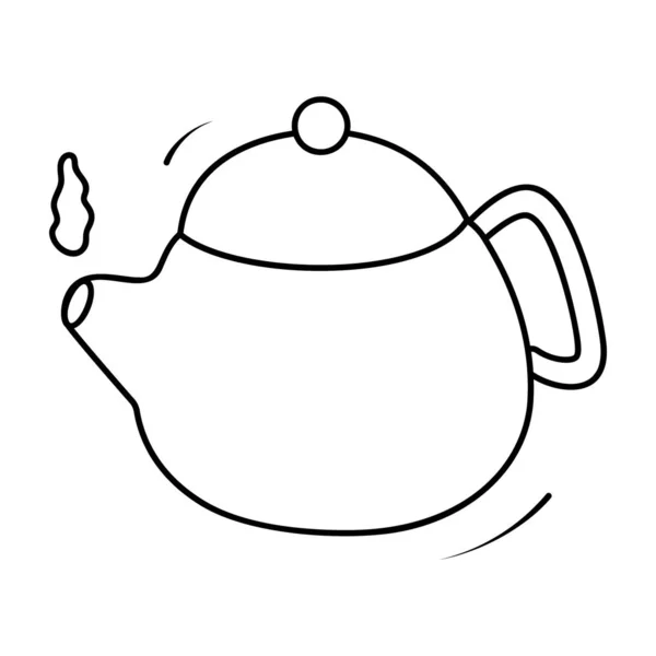 Ручний Малюнок Чайника Значок Чайника — стоковий вектор