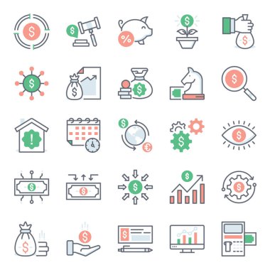 İş Düz Simgeleri Paketi 