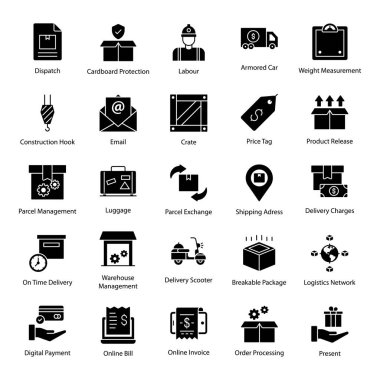 Lojistik İşleri Somut Simgeler Paketi 