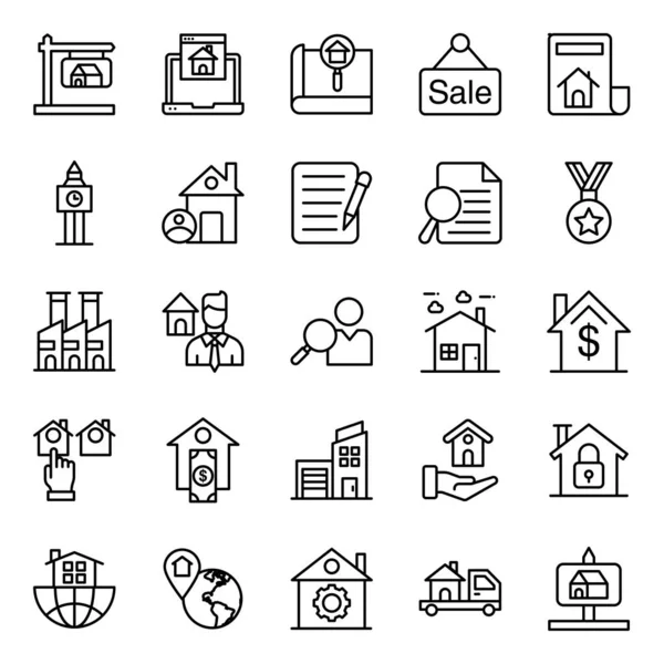 建筑物系列图标套件 — 图库矢量图片