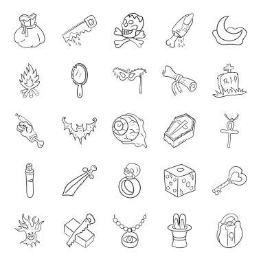 Cadılar Bayramı ve Sihirli Keklik Vektörleri Paketi 