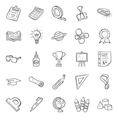 Öğrenen Doodle Simgeleri Paketi 