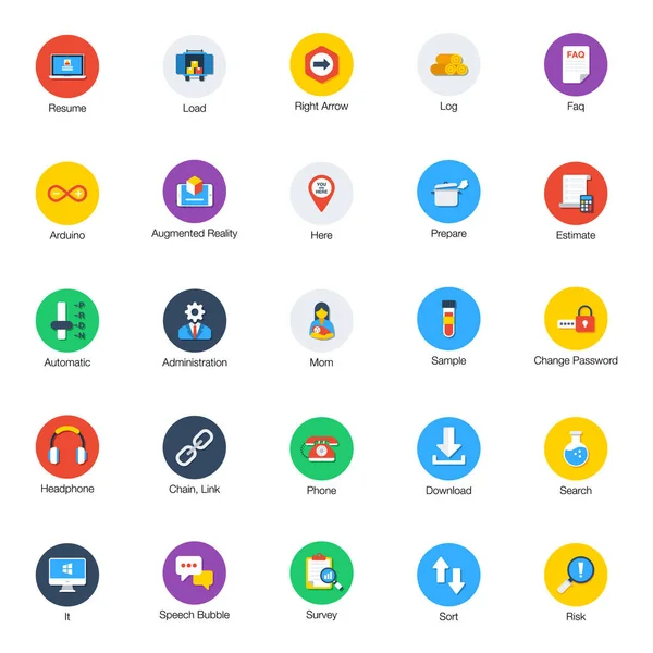 Pack Iconos Apartamento Negocios — Vector de stock