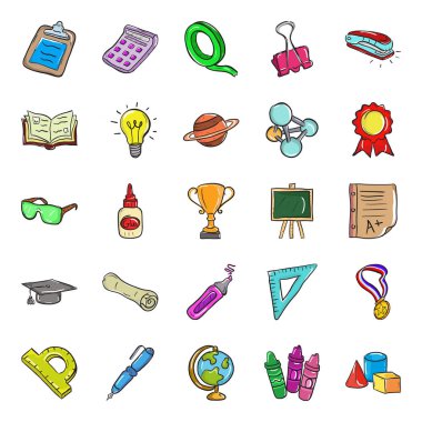 Öğrenen Doodle Simgeleri Paketi 