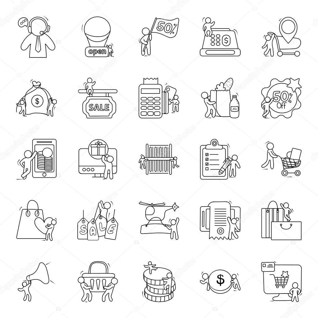 Shopping Sale Line Icons Pack