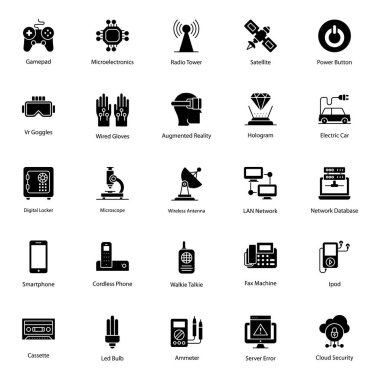 Suni Teknoloji Doldurulmuş Simgeler Paketi 