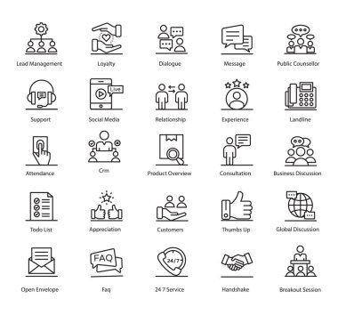 Müşteri İlişkileri Hattı Vektörleri Paketi 