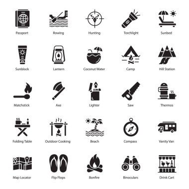 Olağanüstü Yaz Zamanı Katı Vektörleri Paketi 