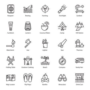 Olağanüstü Yaz Çizgisi Vektörleri Paketi 