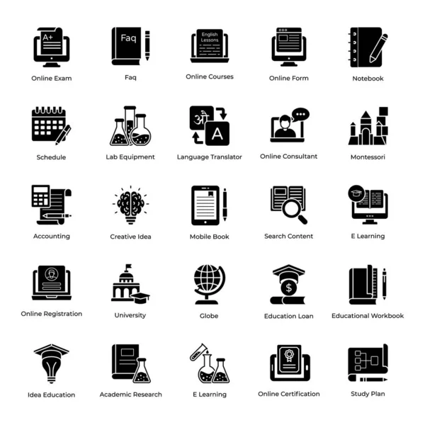 Aprendizaje Ciencias Creativas Vectores Llenos — Archivo Imágenes Vectoriales