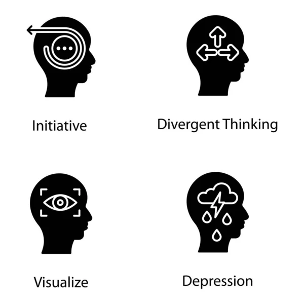 Tvůrčí Soubor Strategických Myšlenkových Kognitivních Praktických Procesů Design Myšlení Solidní — Stockový vektor