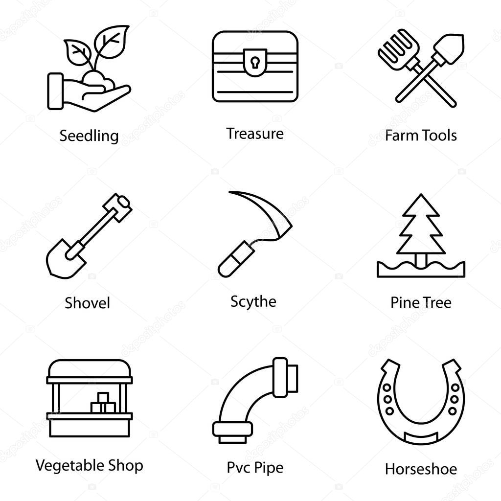 We bring you this amazing farming icons pack. Agriculture vectors are creatively designed in line style. Download this icons set for biomass, biodiversity and other related projects.