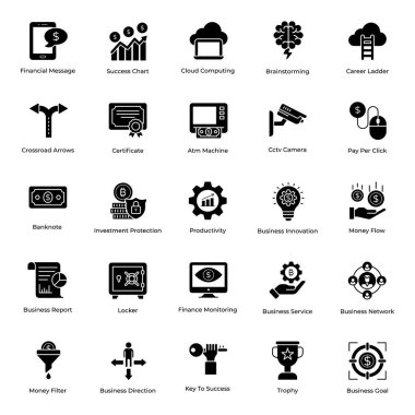 Çok yönlü iş teknolojisi sembolleri seti. Bu teknik simgeler düzenlenebilir kalitede oluşturuldu. A koleksiyonunuza eklemek için ayarlanmış olmalı.