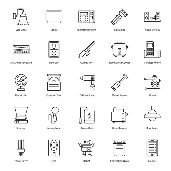 Μπορείτε Πάρετε Πακέτο Ηλεκτρονικών Συσκευών Που Περιέχουν Ποικιλία Των Gadgets — Διανυσματικό Αρχείο