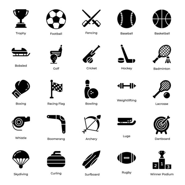 Different kinds of sports and award icons are here having achievement, football, fencing, baseball etc. All the vectors are creatively designed having editable quality too. Happy Downloading! 
